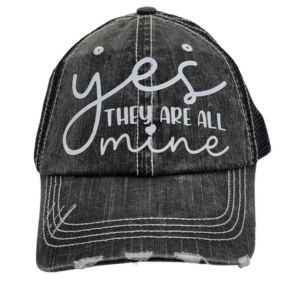 NEW  Women's Yes They Are All Mine Baseball Cap Hat - Picture 1 of 1